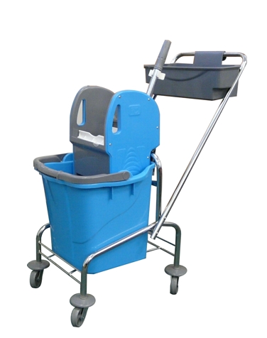 Úklidový vozík SINGLE 1x25l + FLIPPER  Mop sestava s 3mi návleky 40cm